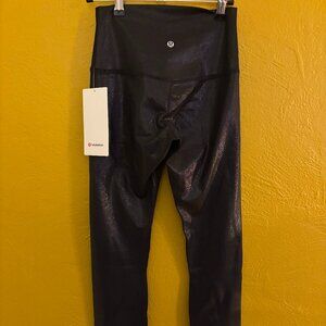 Lululemon Align HR Pant 28” *Shine - Black High Rise Leggings - Size 4 - NWT